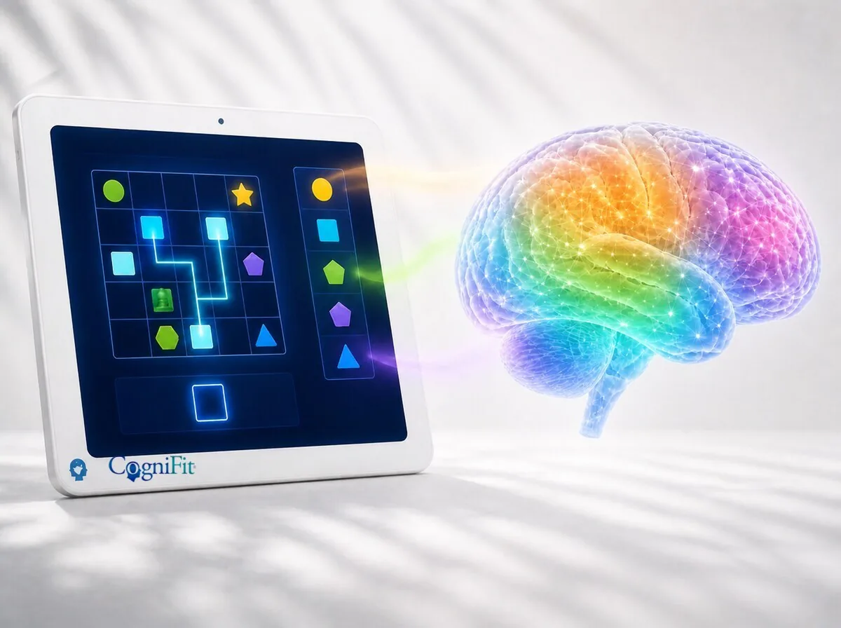 The CogniFit cognitive training platform in use.