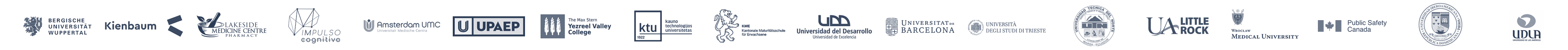Universities and institutions that have worked with CogniFit (row 1)